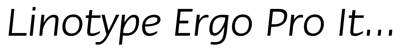 Linotype Ergo Pro Italic
